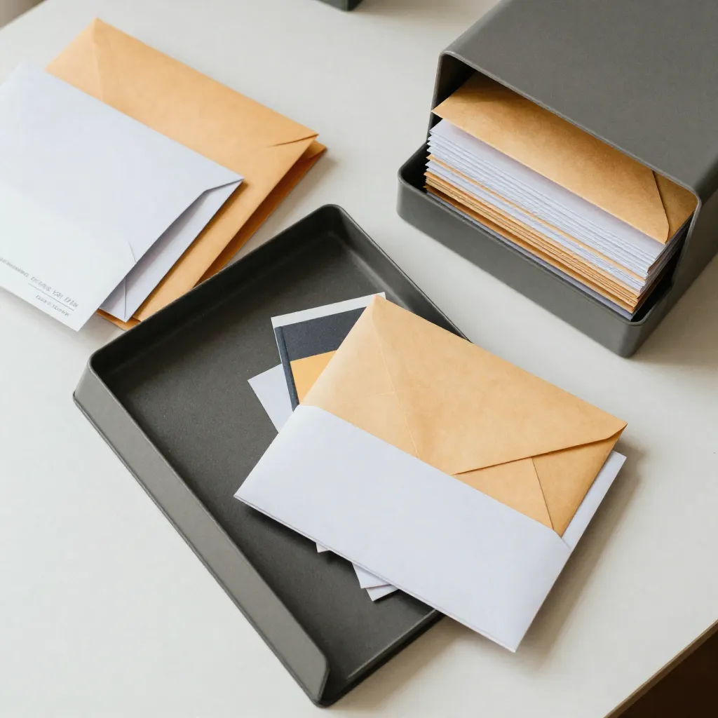 Before organization - scattered mail